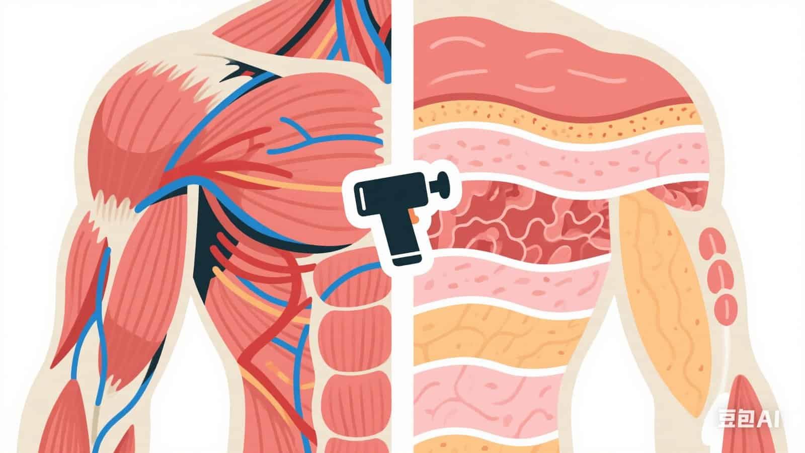 alt text: massage gun cannot break up fat