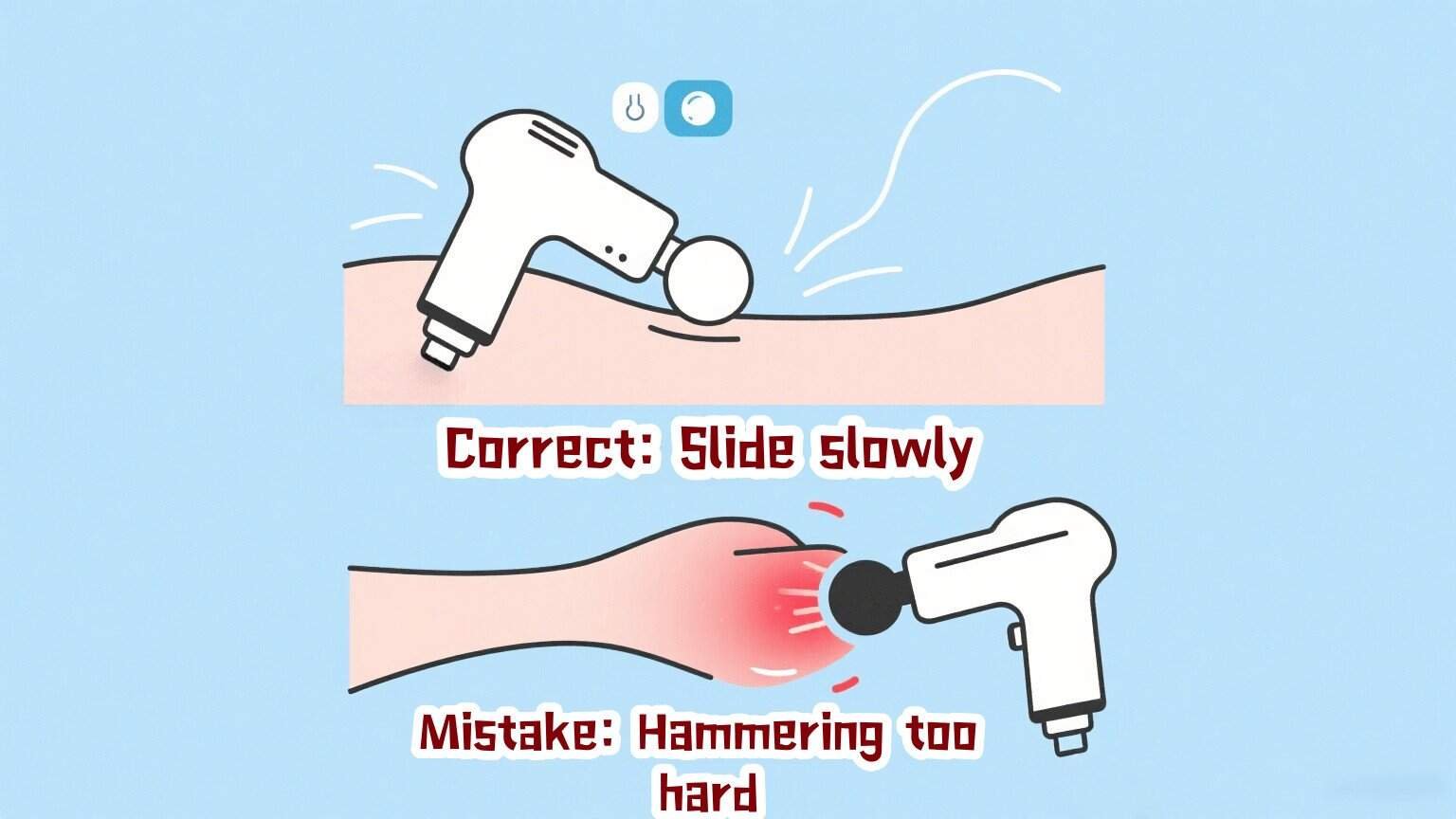 Do you press extra hard with a massage gun?