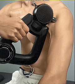 Vibration therapy machine in use